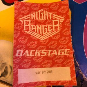 Night Ranger Chicago 5/7/16 House Of Blues Sticker Backstage Tour Pass 2016